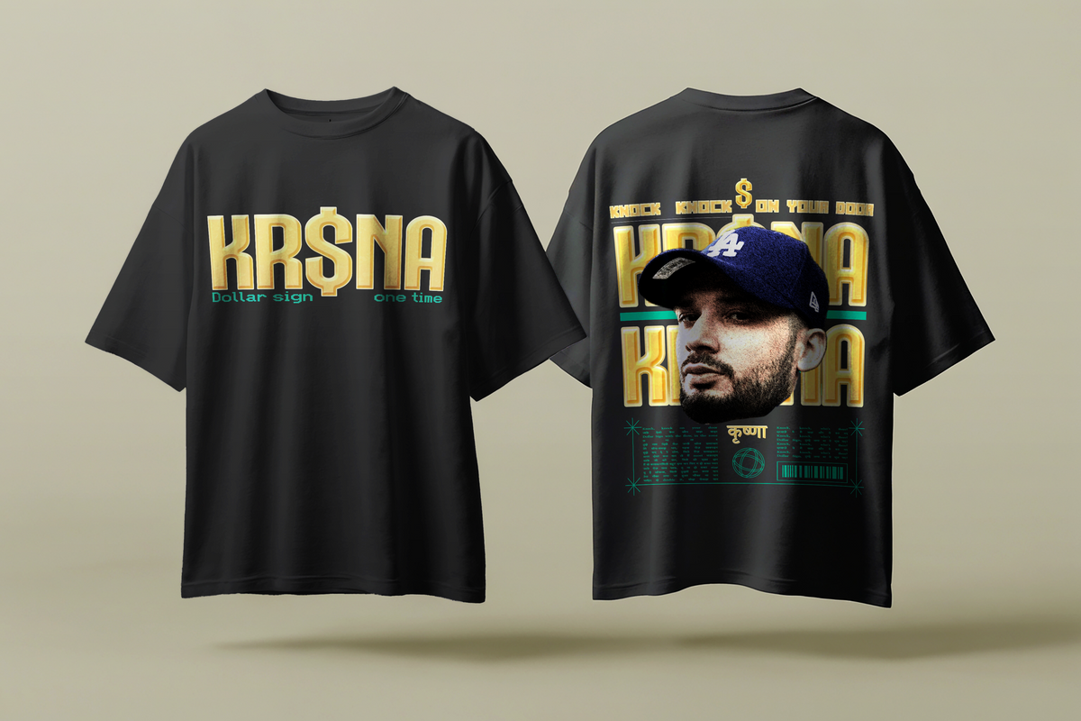 "KR$NA Dollar Sign" Tee – Desi Hip-Hop Icon Tribute