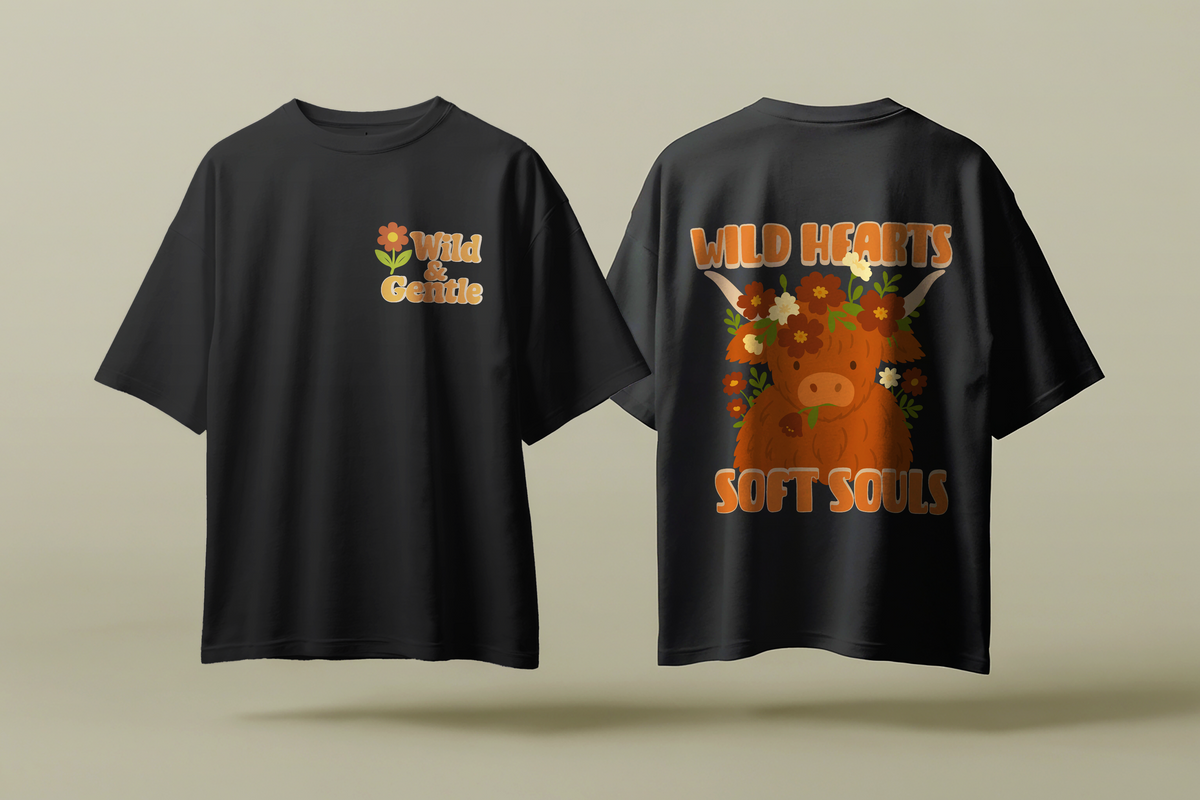 Wild Hearts, Soft Souls Oversized Tee