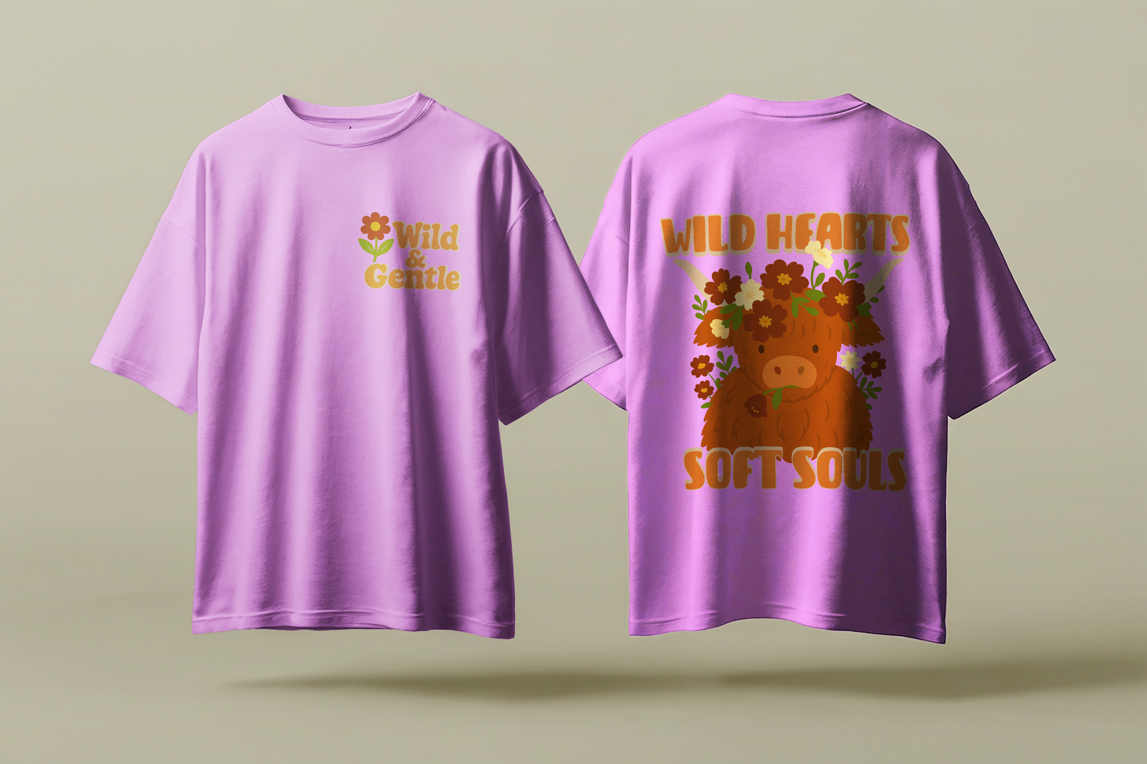 Wild Hearts, Soft Souls Oversized Tee