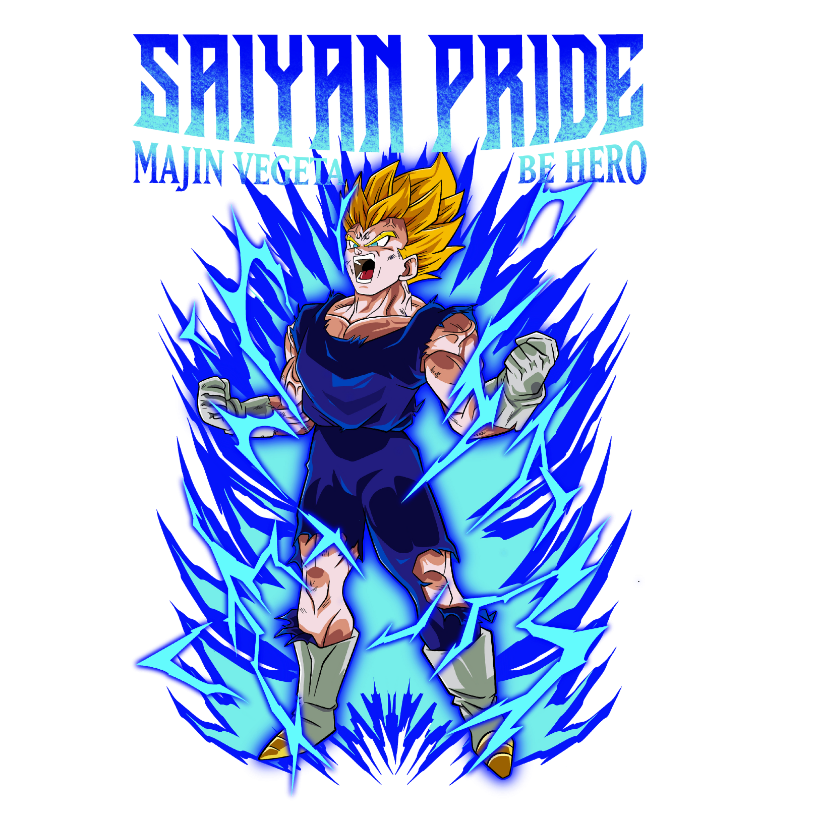 Saiyan Pride – Majin Vegeta Blue Burst Edition