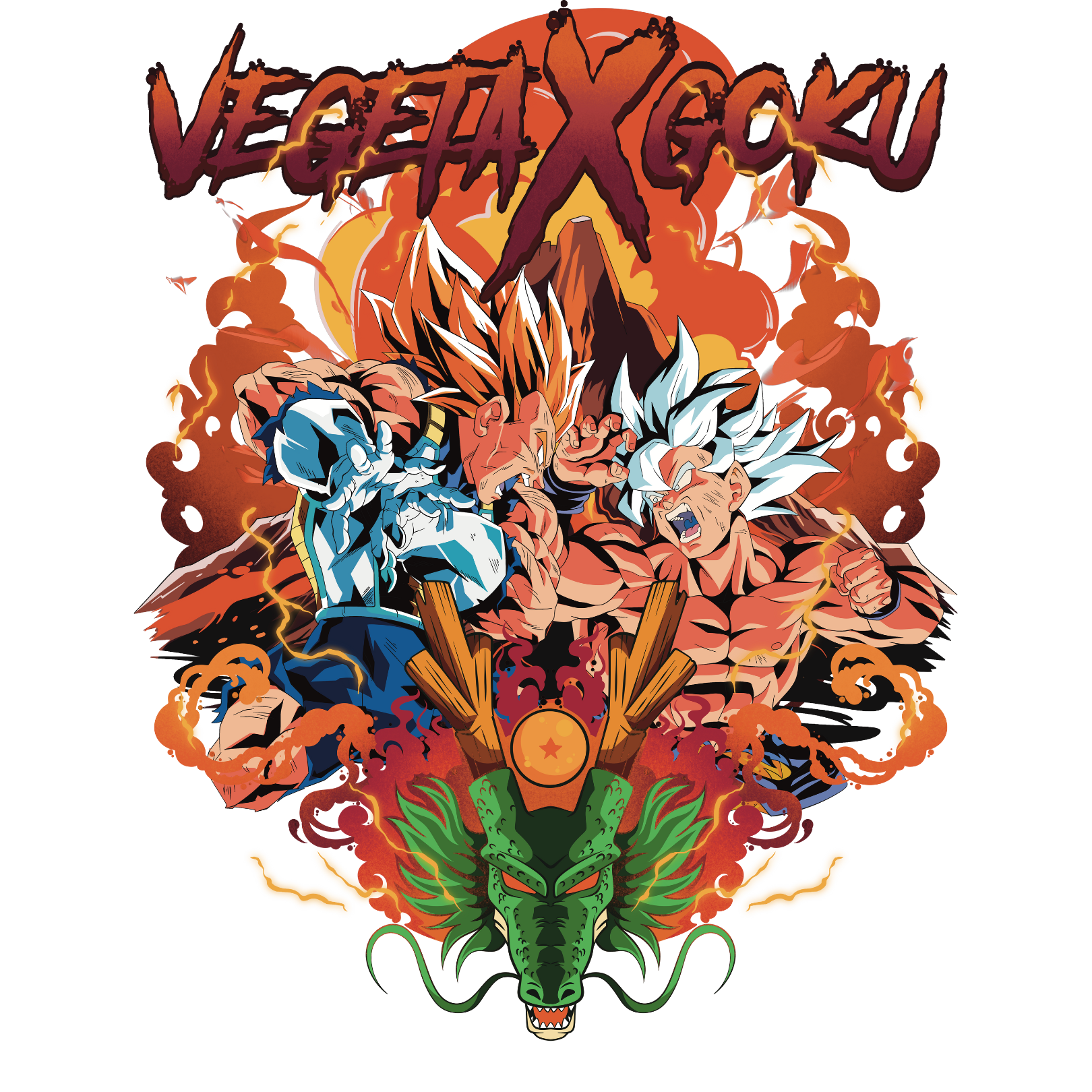 Vegeta x Goku Fusion T-Shirt – Dragon Warrior Edition